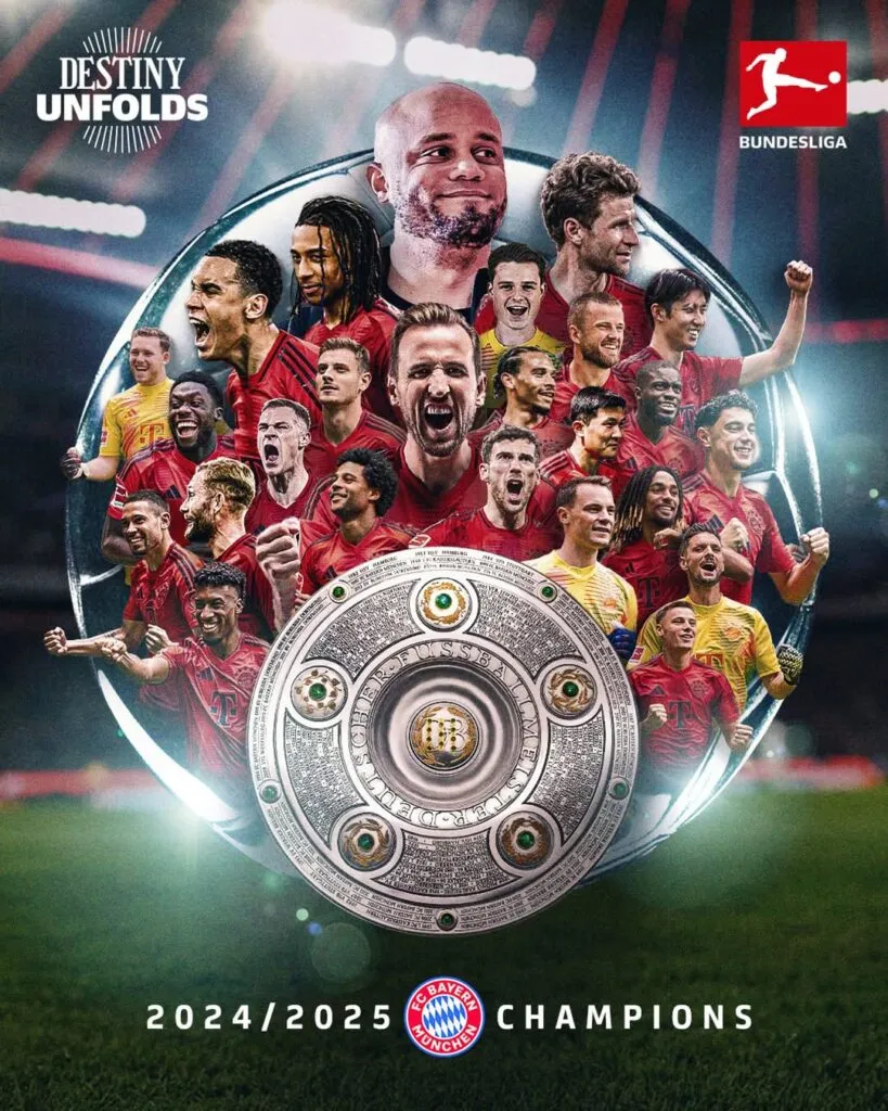 Fim da espera: Harry Kane é campeão pela primeira vez na carreira 1 Bayern-de-Munique-é-o-campeão-da-Bundesliga.-Foto:-@bundesliga-harry-kane-tvt-news