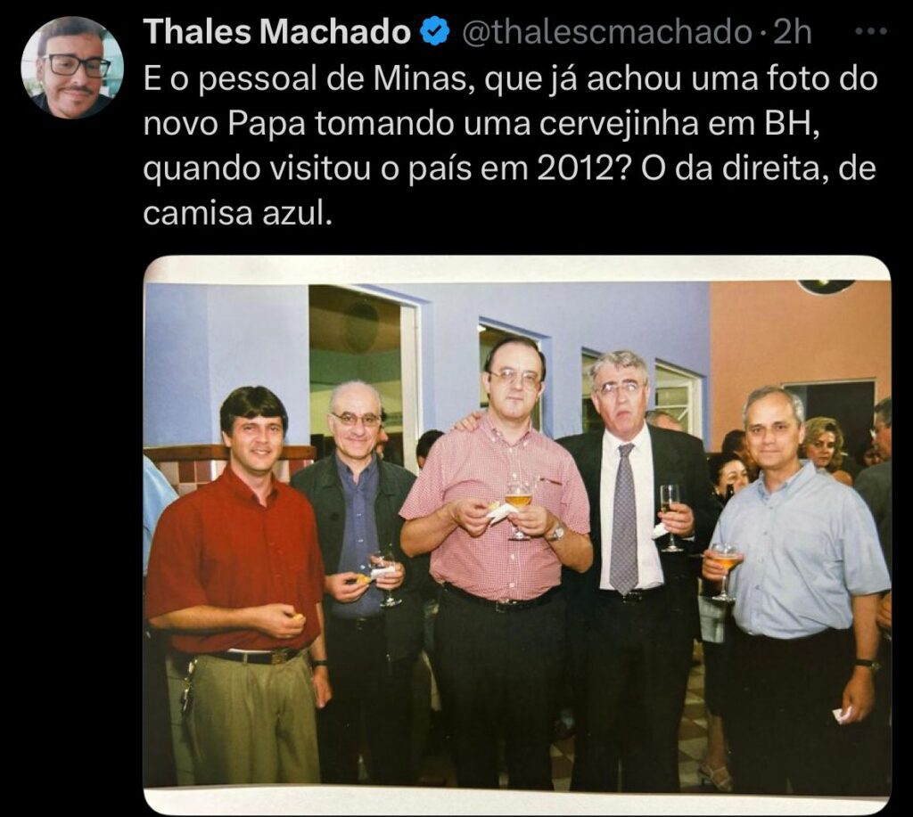 Habemus papam e habemus memes! Eleição de Leão XIV gera repercussão nas redes sociais 1 Internautas – memes-repercutem – fotos – antigas – do – Papa – Leão – antes – da – eleição. – Reprodução: – Redes – Sociais.-tvt-news