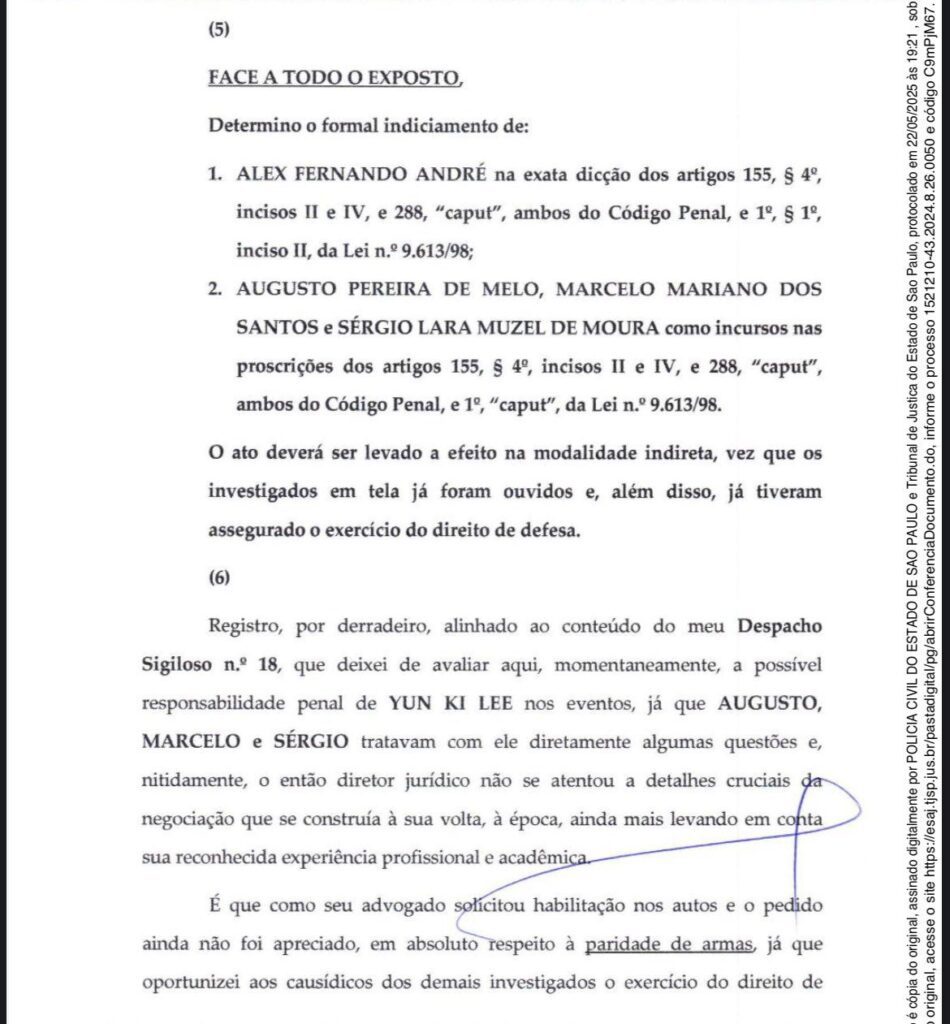 Augusto Melo, presidente do Corinthians, é indiciado por lavagem de dinheiro e outros dois crimes 1