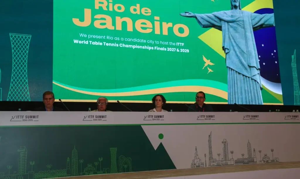 Rio de Janeiro será a sede do Mundial de Tênis de Mesa em 2029 1 Anuncio-historico-foi-realizado-nesta-terca-feira-27-durante-Assembleia-Geral-da-ITTF-em-Doha-no-Catar-tvt-news