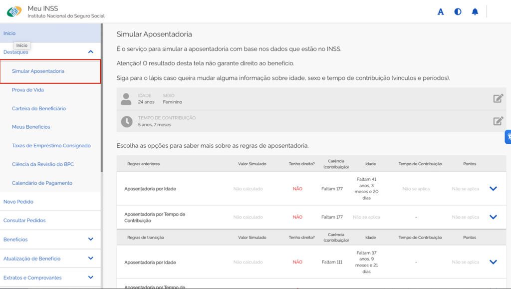 Meu INSS: plataforma reúne serviços da previdência na palma da sua mão; aprenda a usar 7 meu-inss-tvt-news-simular-aposentadoria