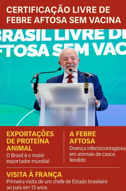 Brasil é certificado como país livre da febre aftosa sem vacinação 1 febre aftosa
