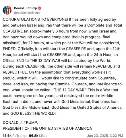 O que se sabe sobre o cessar-fogo entre Israel e Irã? 1 o-que-se-sabe-sobre-cessar-fogo-entre-israel-e-ira-trump-anunciou-o-cessar-fogo-nesta-segunda-feira-24-foto-truth-social-reproducao-tvt-news