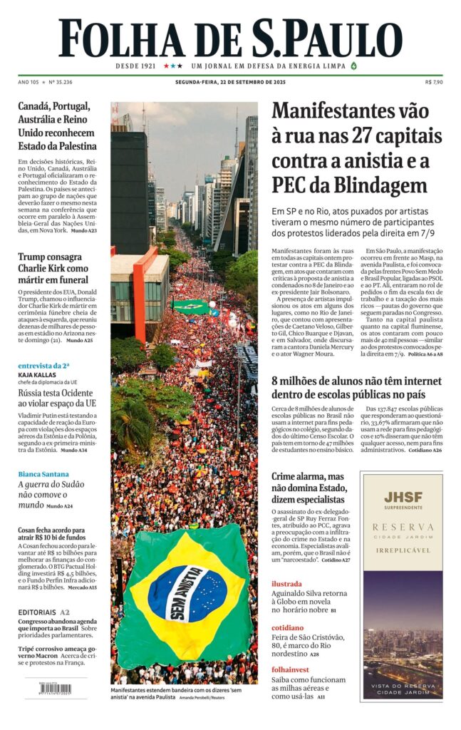 manifestacoes-contra-anistia-sao-destaque-na-imprensa-contra-anistia-nas-capas-dos-jornais-destaque-para-a-bandeira-do-brasil-de-volta-as-manifestacoes-da-esquerda-imagem-reproducao-tvt-news