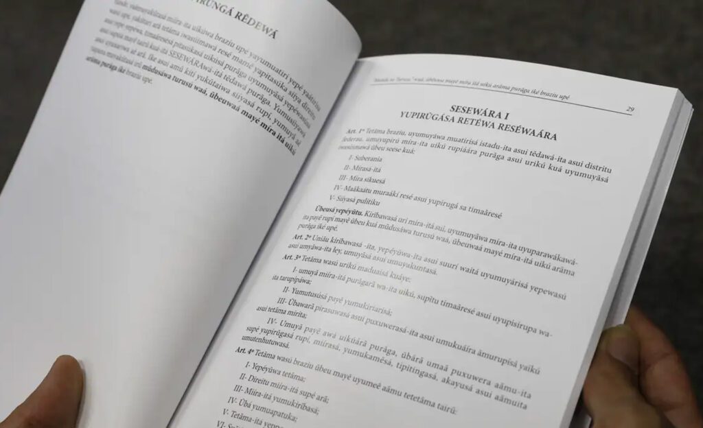 Número de falantes de línguas indígenas aumenta quase 50% em 12 anos 1 trecho-livro-escrito-lingua-tupi-guarani-fernando-frazao-agencia-brasil-tvt-news-indigenas