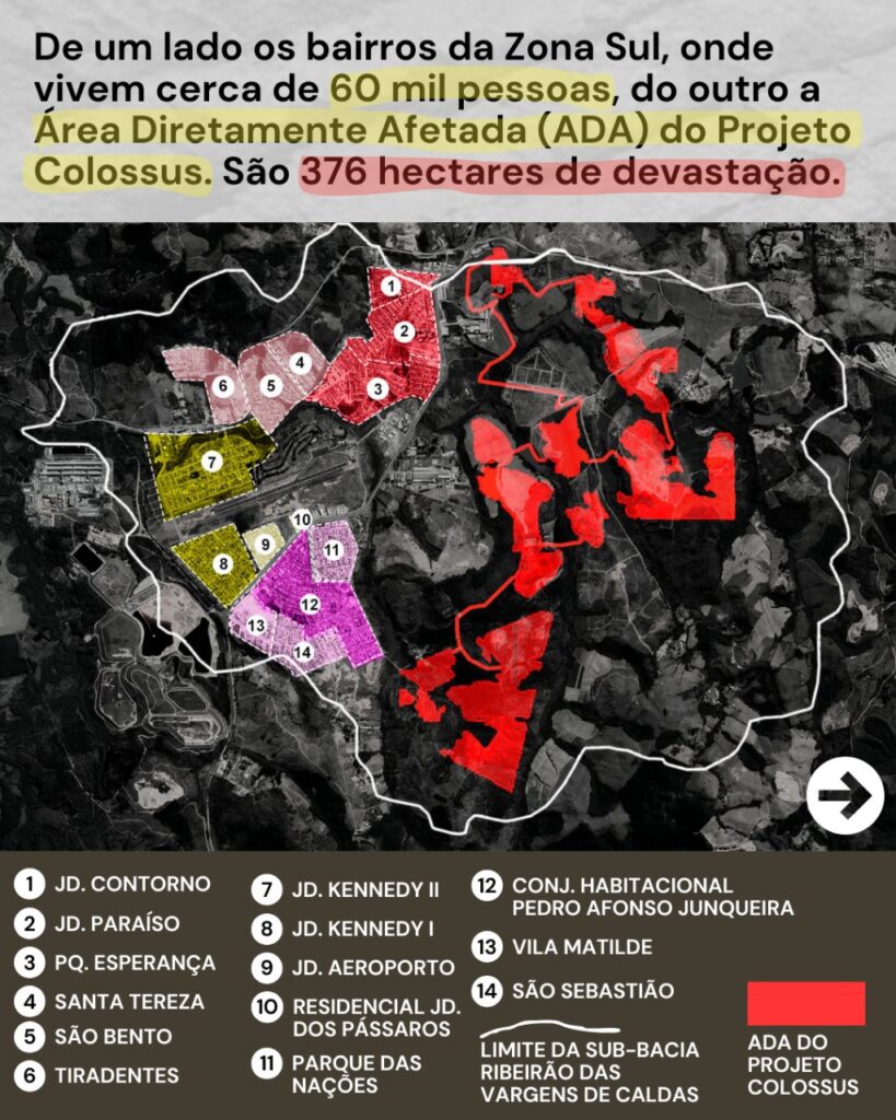 Terras raras: licença para minerações em MG ameaça segurança hídrica e meio ambiente 2 area-diretamente-afetada-projeto-colossus-terra-viva-tvt-news-terras-raras