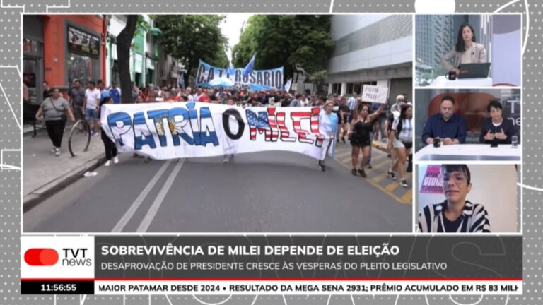 argentinos-vao-as-urnas-em-teste-de-fogo-para-milei-para-correspondente-na-argentina-resultado-ainda-e-imprevisivel-foto-reproducao-tvt-news