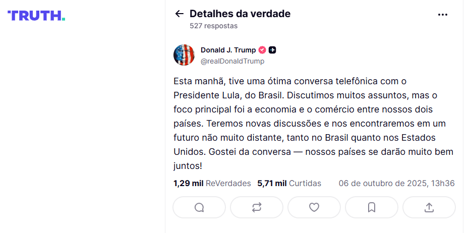 lula-e-trump-conversam-por-videochamada-na-rede-social-truth-trump-disse-que-gostou-da-conversa-e-que-os-paises-se-darao-bem-juntos-imagem-reproducao-truth-social-tvt-news