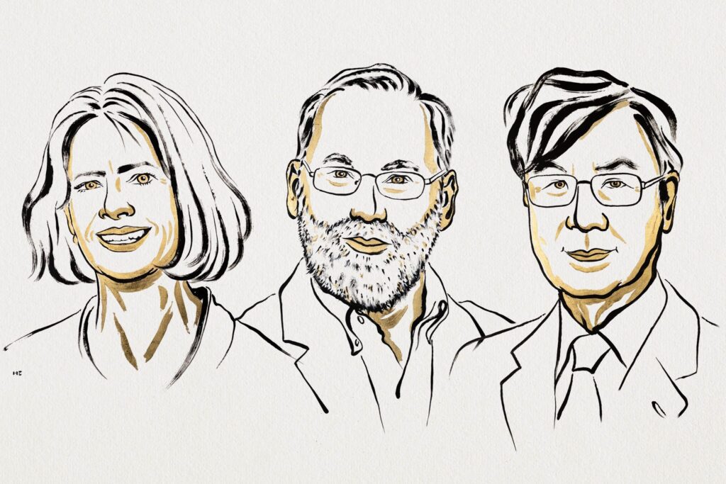 nobel-de-medicina-e-entregue-para-descoberta-de-controle-do-sistema-imunologico-pesquisadores-ganhadores-mary-e-brunkow-fred-ramsdell-e-shimon-sakaguchi-ilustracao-comite-nobel-de-fisiologia-ou-medicina-divulgacao-tvt-news