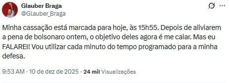 Câmara acelera cassação de Glauber Braga após uso de força para removê-lo do Plenário 1 glauber