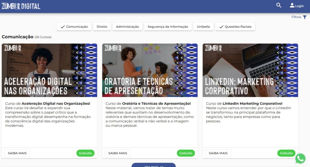 Zumbi Digital é a nova plataforma para cursos on-line; conheça as formações 1 zumbi-digital-e-a-nova-plataforma-para-cursos-on-line-conheca-as-formacoes-tvt-news