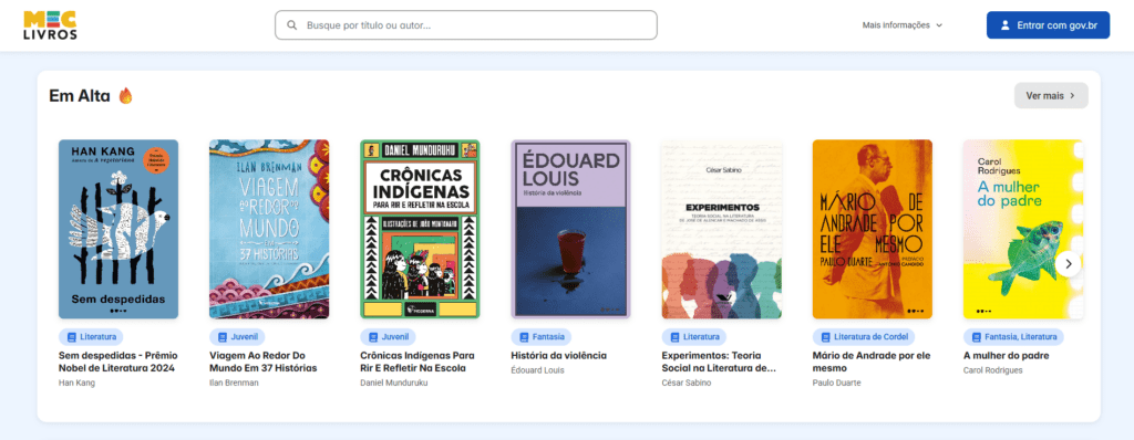 Portal MEC livros