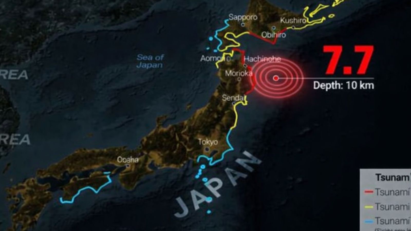Japão emite alerta de tsunami após forte terremoto nas Filipinas