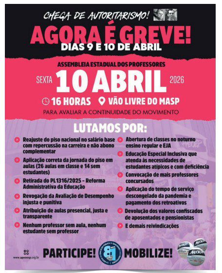 professores-de-sao-paulo-entram-em-greve-9-e-10-de-abril-tvt-news