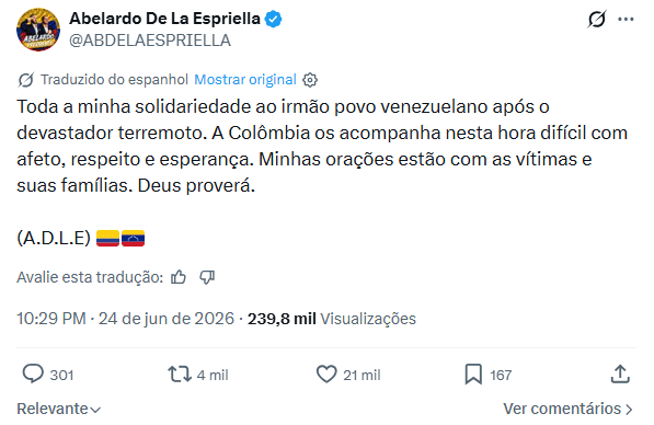 terremoto-na-venezuela-mobiliza-lula-e-lideres-mundiais-em-operacao-de-ajuda-humanitaria-abelardo-presidente-eleito-na-colombia-em-suas-redes-sociais-reproducao-tvt-news