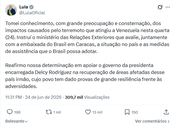 terremoto-na-venezuela-mobiliza-lula-e-lideres-mundiais-em-operacao-de-ajuda-humanitaria-lula-em-suas-redes-sociais-foto-reproducao-tvt-news