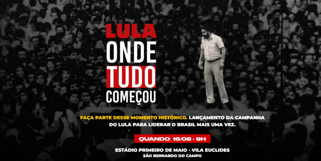Lula lança campanha à reeleição no Estádio da Vila Euclides, berço do sindicalismo no ABC 3 onde-tudo-comecou-lula-inicia-campanha-na-vila-euclides-em-sbc