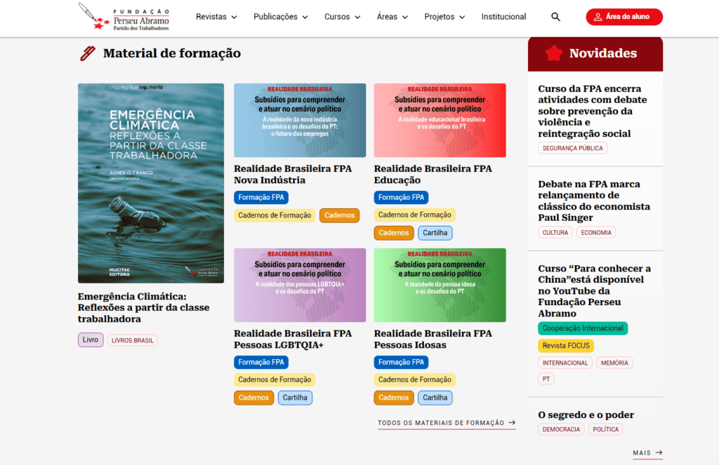 Última aula de curso sobre Segurança e Cidadania da Perseu Abramo acontece nesta quinta 1 perseu-abramo-encerra-curso-sobre-seguranca-publica-nesta-quinta-home-do-site-da-fundacao-perseu-abramo-reproducao-tvt-news