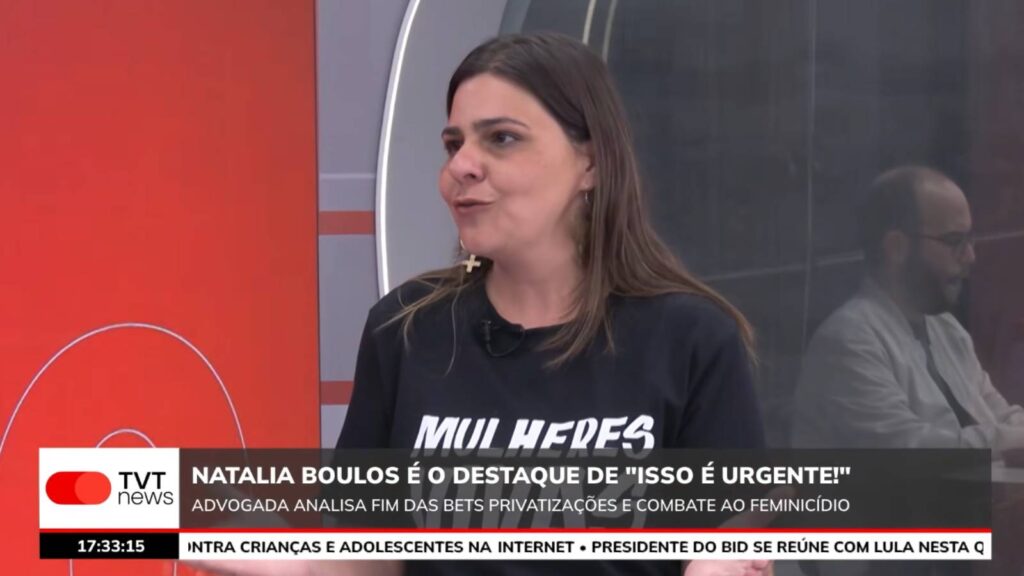 natalia-boulos-critica-privatizacoes-defende-fim-das-bets-e-cobra-políticas-de-combate-ao-feminicidio-essa-greve-e-tudo-o-que-aconteceu-com-o-transporte-publico-mostram-a-marca-do-desastre-da-gestao-tarcisio-disse-foto-reproducao-tvt-tvt-news
