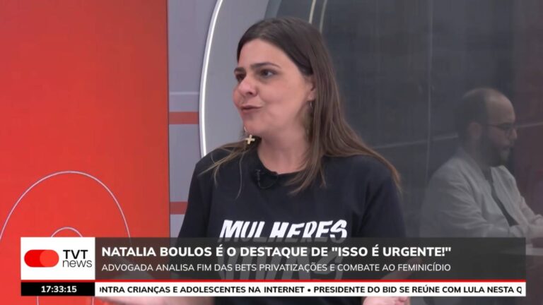 TVTNews 7 natalia-boulos-critica-privatizacoes-defende-fim-das-bets-e-cobra-políticas-de-combate-ao-feminicidio-essa-greve-e-tudo-o-que-aconteceu-com-o-transporte-publico-mostram-a-marca-do-desastre-da-gestao-tarcisio-disse-foto-reproducao-tvt-tvt-news
