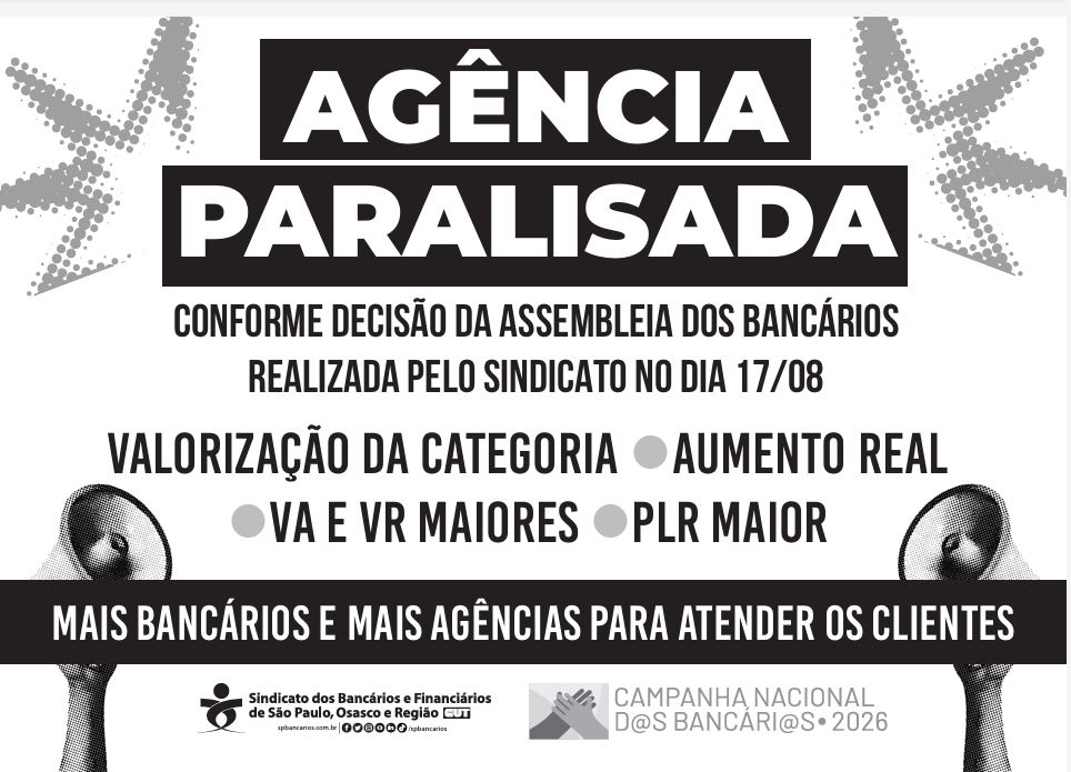 Paralisação dos bancários: confira orientações para o dia 20/8 1 bancos-nao-fazem-proposta-e-trabalhadores-bancarios-realizam-paralisacao-nesta-quinta-feira-20-tvt-news