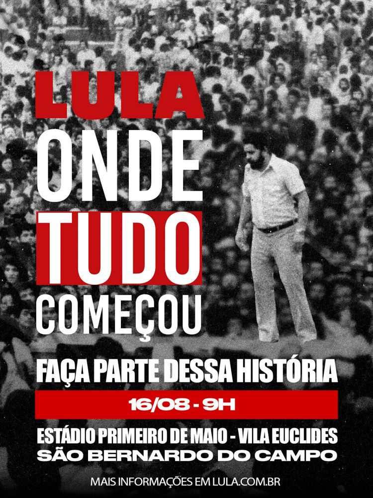 Militantes organizam caravanas por todo o país para ver 1º ato de campanha de Lula 2 vila-euclides-palco-historico-das-greves-do-abc-recebe-no-domingo-16-o-primeiro-ato-da-campanha-de-lula-a-reeleicao-foto-pt-divulgacao