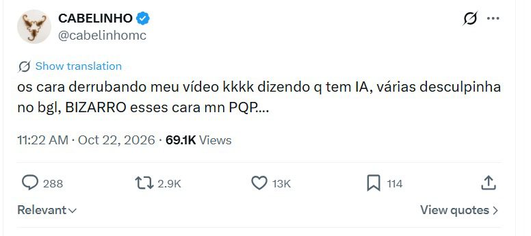 Meta derruba teaser de episódio do Revelando com MC Cabelinho no Instagram 1 meta-revelando-mc-cabelinho-eleiçoes-censura-tvt-news