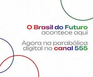 Banner Brasil do Futuro, canal 555 na parabólica digital