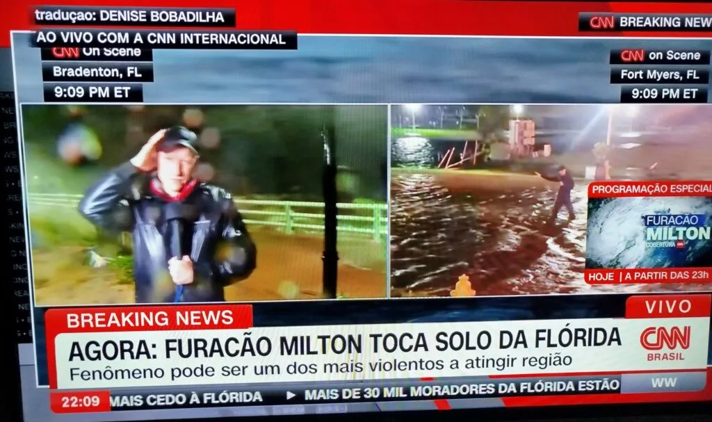 Análise: cobertura do furacão Milton coloca profissionais da notícia em risco 1 analise-cobertura-do-furacao-milton-coloca-profissionais-da-noticia-em-risco-reproducao-da-tela-da-cnn-durante-cobertura-do-furacao-milton-tvt-news