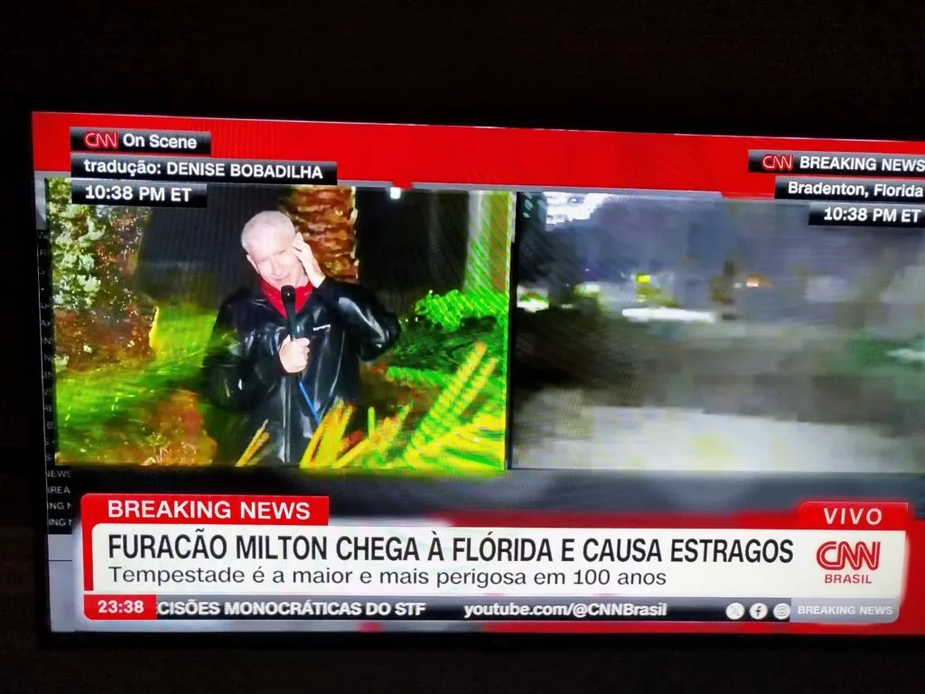 Análise: cobertura do furacão Milton coloca profissionais da notícia em risco 3