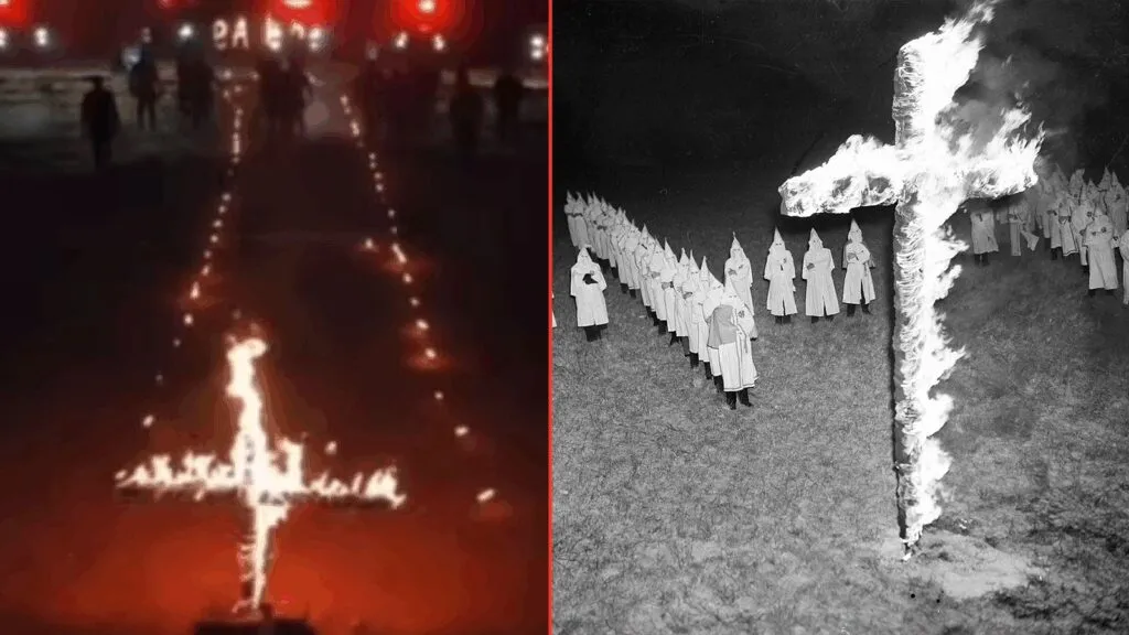 PMs queimam cruz ao estilo KKK com apologia nazista 1 pms-queimam-cruz-ao-estilo-kkk-com-apologia-nazista