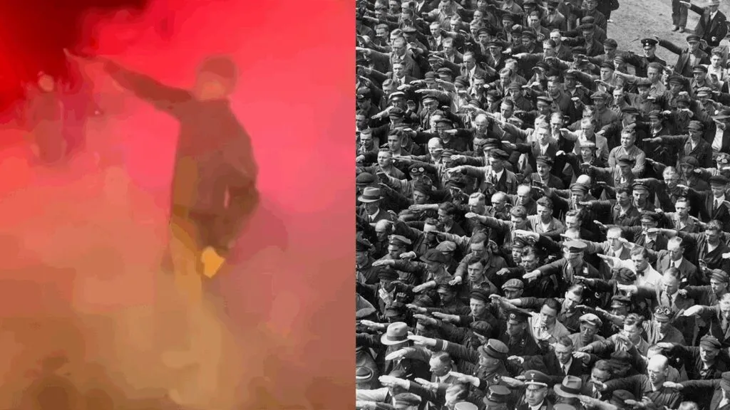 pms-queimam-cruz-ao-estilo-kkk-com-apologia-nazista-movimento-de-policial-em-comparacao-a-saudacao-a-hitler-durante-a-alemanha-nazista-fotos-wiki-commons-reproducao-tvt-news