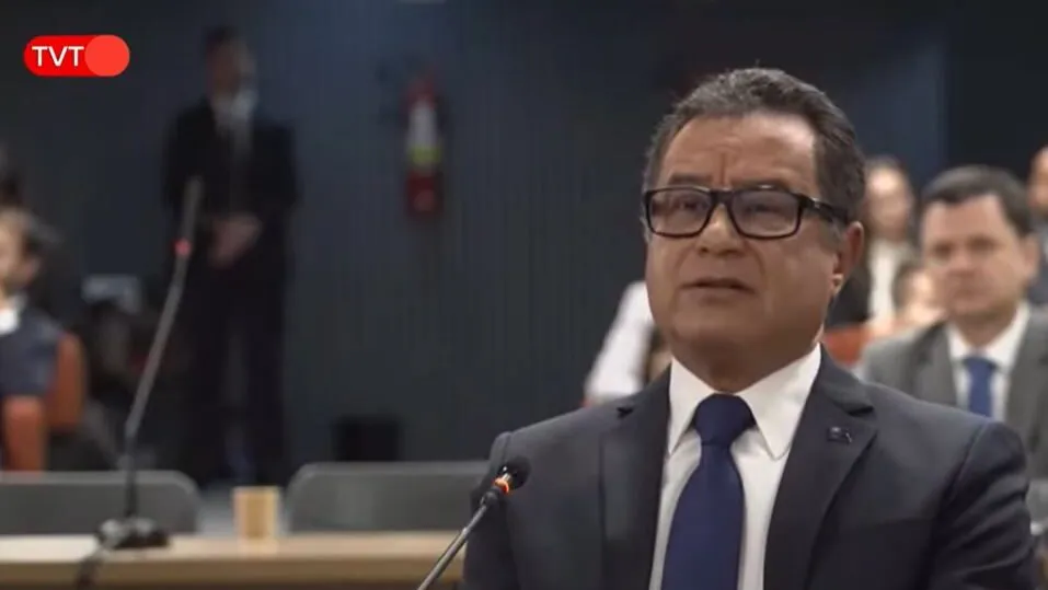 Almir Garnier, ex-comandante da Marinha, é interrogado no STF.  Imagem: Reprodução / TV Justiça