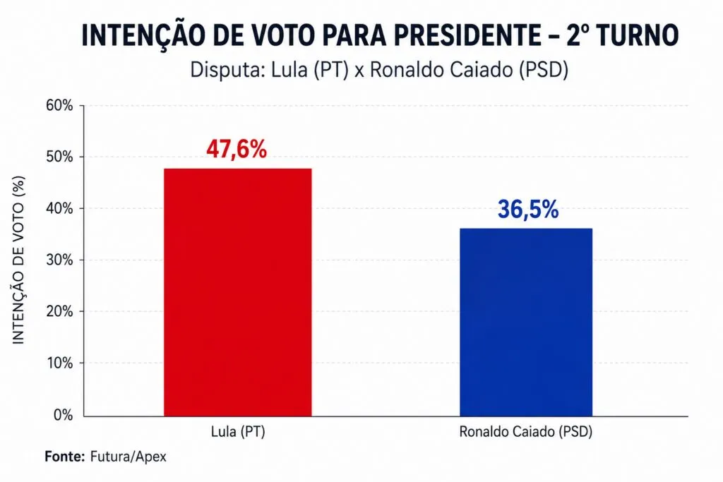 Pesquisa Futura/Apex: Lula lidera e Flávio recua após vazamento de áudio 3