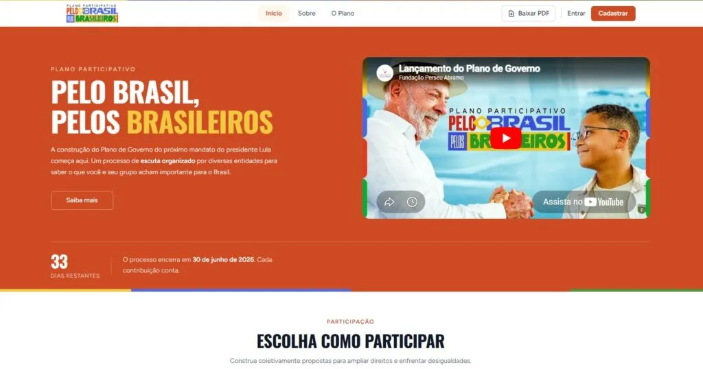 Plataforma vai coletar sugestões da sociedade para construção do programa de governo do PT 1 plataforma-vai-coletar-sugestoes-da-sociedade-para-construcao-do-programa-de-governo-do-pt-tvt-news