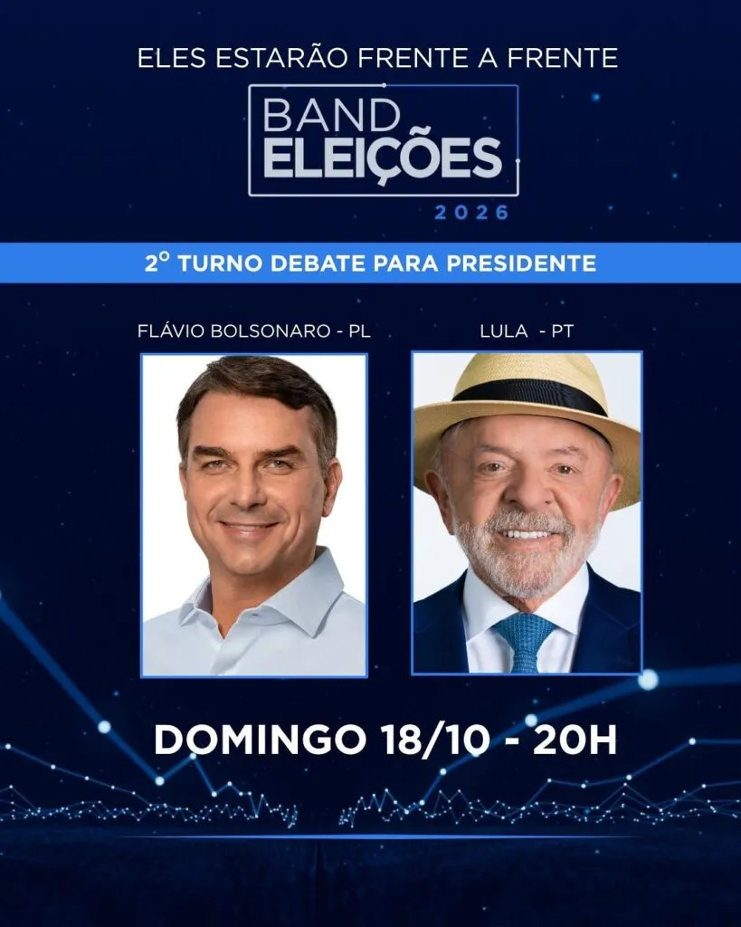 Debate na Band: Lula x Flávio Bolsonaro, horário e como assistir ao vivo 2 tvt-news-datafolha-quaest-pesquisa-pesquisas-eleicoes-lula-x-flavio-debate-debate-na-band-bandeirantes-debate-globo-tv-globo-debate-na-globo-pesquisas-pesquisa-datafolha-quaest-vox